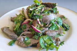 Nuea Yang Nam Tok (เนื้อย่างน้ำตก) (Thai Grilled Beef Salad)