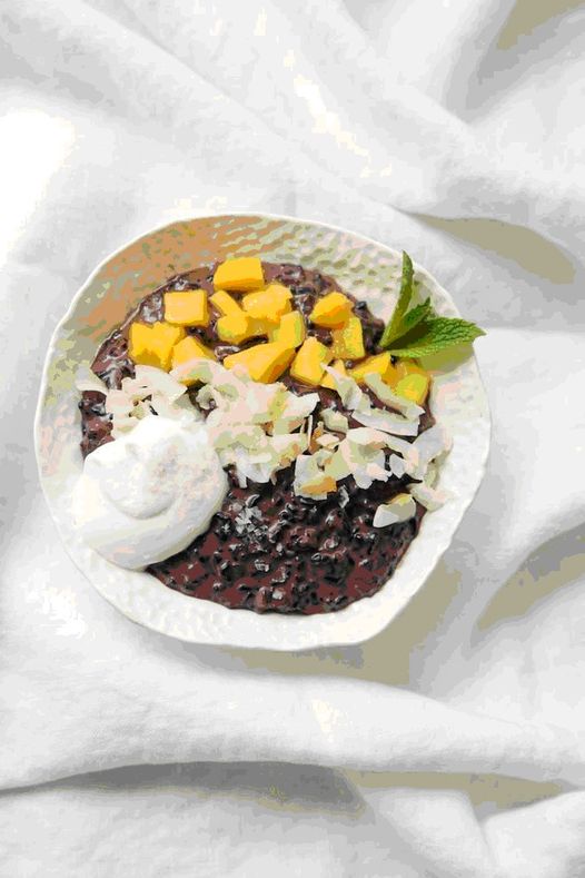 Black sticky rice with coconut milk recipe