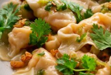 Thai Prawn Dumplings with a tangy Spicy Nahm Jim sauce