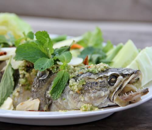 Gaeng Som Pla Chon - Snake Head Fish with Sweet and Sour Soup. TOP 10 of the spiciest Thai food.