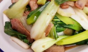 Stir-Fried Bok Choy With Pork Belly