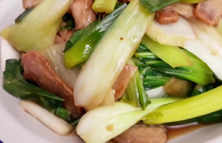 Stir-Fried Bok Choy With Pork Belly